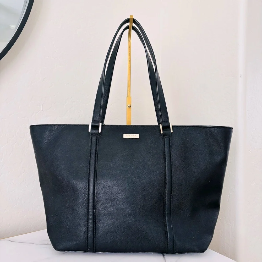 Kate Spade Black Saffiano Leather Tote Bag‎